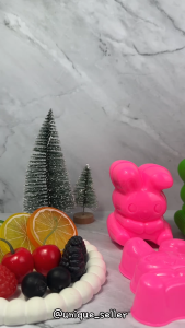 [Isi 12] Cetakan Kue Kelinci Plastik / Cetakan Puding / Cetakan Pudding Agar Jelly / Cetakan Putu Ayu Kelinci / Cetakan Bolu Kelinci / Cetakan Nasi Kelinci BL Product