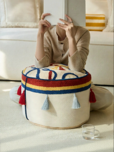 Nabis | Embroidered Cushion Ottoman
