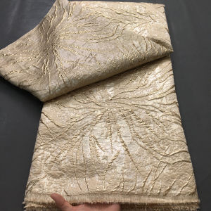 African Brocade Lace Fabric 2025 High Quality French Gilding Lace DIY Fabric For Women Wedding Dresses Sewing Material A4318