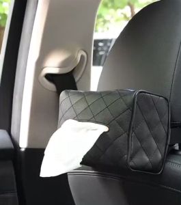 ที่ใส่ทิชชู่ในรถยนต์ กล่องใส่ทิชชู่ กล่องทิชชู่ในรถยนต์ กล่องทิชชู่อเนกประสงค์ในรถยนต์ หนัง PU G3168
