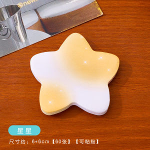 Cute Special-Shaped Gradient Sticky Notes for Students Note-Taking Paper to Leave Messages Reusable N times Post Stationery