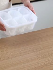 WADAH PENYIMPAN MAKANAN 6IN1 / WADAH KOTAK PENYIMPAN CABE BAWANG WORTEL BUAH2AN SAYUR2AN / KOTAK PENYIMPAN SEKAT 6 DENGAN TIRISAN