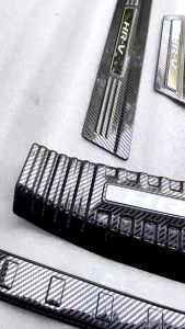 Ốp bậc cửa nẹp bước chân Trong Ngoài xe Honda HRV 2022-20242025 Vân CARBON cao cấp