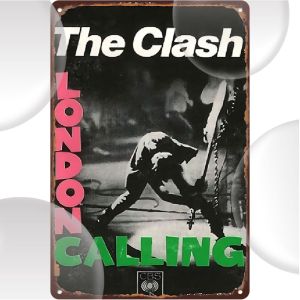 CIFbuy | 1pc 8x12" The Clash London Calling Vintage Metal Tin Sign - Retro Punk Rock Wall Art Man Cave Bar Decor Fan Gift