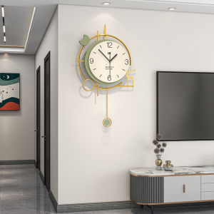 Minimalist Nordic Modern Quartz Swing Wall Clock Creative Mute Large Fashion Clocks Home Living Room Restaurant Entrance Decorative wall watch 60*36CM