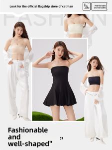 MiiOW | Wireless Strapless Bra Womens Summer Thin Backless Dance Underwear Invisible Anti-slip Gathered Light-proof MiiOW Cat Person