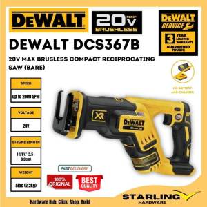 【Original facturer/Warranty 1 years】DEWALT DCS367 20V Lithium-Ion Compact Brushless Metal Saw 2900SPM Power Tool (2 Batteries Included) (Made in USA) Warranty Center