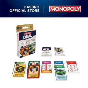 Monopoly Deal: HARRY POTTER Card Game | Family Games for Kids and Adults | Ages 8 and Up | 2 to 5 Players | 15 mins. | Travel Size