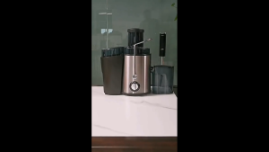 【การจัดส่งท้องถิ่น】เครื่องคั้นน้ำผลไม้ที่บ้าน ตัวไฟฟ้าสแตนเลสเกจหนัก เครื่องคั้นน้ำผลไม้ผักและผลไม้กำลังสูง1000W EU