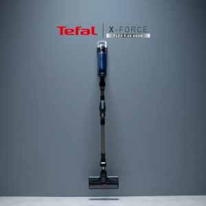 Tefal X-Force 9.60 Aqua Handstick Vacuum TY20C7 – 6 Accessories Lightweight 100AW Digital Force Motor Flex Technology LED Vision 99.9% Filtration 45-Minute Battery