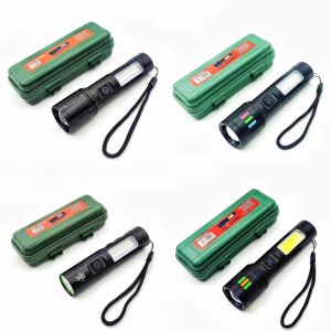 Long-Range White Laser Flashlight Aluminum Alloy Zoomable Lighting Multifunctional Lamp Outdoor Camping Travel Supplies