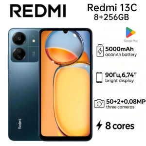 Redmi | 2026 Newest Redmi 13C Global Smartphone 8GB RAM 256GB Large Storage 6.74 Inch HD Display Practical Premium Daily Mobile Phone
