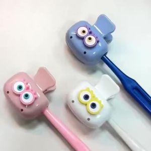 Bộ 3 Hộp Đựng Bàn Chải Đánh Răng Hình Mắt Dễ Thương Màu Dopamine Bộ Du Lịch Chống Bụi Có Thể Tái Sử Dụng Chất Liệu ABS