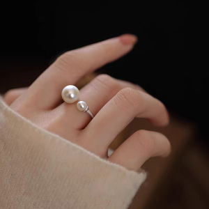 Minimalist Adjustable Pearl Ring