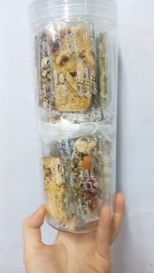 Túi mix thập cẩm các loại bánh healthy (biscotti bánh ngói thanh gạo lứt rong biển kẹp hạt gạo lứt hạt thuyền hạt) 300gr