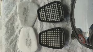 Mặt nạ chống bụi toàn mặt mới đẹp trai mặt nạ hộp đôi chống bụi mặt nạ chất lượng cao Bộ bảy món