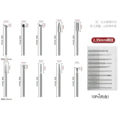 ชุดเครื่องมือแกะสลักไฟฟ้า White Steel Electric Grinding Machine Carving Knife Head Nucleus Carving Woodworking Marking Carving Knife Set