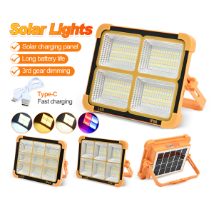 Solar Spotlight 6000W Solar Light Outdoor lighting Flood lampu solar IP65 Waterproof solar led Street light outdoor wall light solar panel lampu solar luar rumah terang lampu solar luar rumah automatik  太阳能led灯户外 太陽能燈