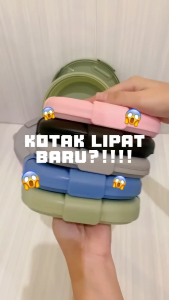 Silicone Food Container Tempat Portable Foldable Lunchbox Kotak Makan Lipat Foldable Bowl