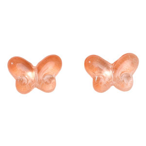 10Pcs Butterfly Glass Beads 14x10mm Loose Spacer Jewelry Making Beads for DIY Bracelet Necklace Bag Charm Keychain Supplies