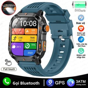 Đồng Hồ Thông Minh Thể Thao Quân Sự GPS 2025 Dành Cho Nam Chống Nước 3ATM Tích Hợp La Bàn Pin 540mAh Gọi Bluetooth Theo Dõi Nhịp Tim Tương Thích Với Android Và IOS