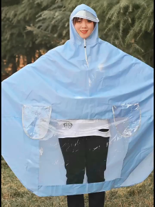 Tawii rain coat for motorcycle waterproof raincoat for adult poncho heavy duty transparent rain cover