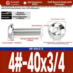 GUWANJI | Stainless Steel Hex Socket Button Head Screw