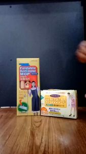 COMBO LOCAL READY STOCK Magic Mop Foldable Dust Cleaner Mop(FREE 10pcs) + Dry Wiper Sheet floor tissue (35pcs)
