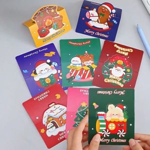 MOMO Cartoon Christmas Folding Greeting Card School Stationery Supplies