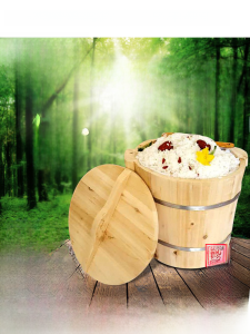 Steamed Rice Wooden Barrel Rice Steamer Cedar Steamer Steamed Rice Meal Box Handmade Glutinous Rice Wooden Food Steamer Taiwan Rice Roll Commercial