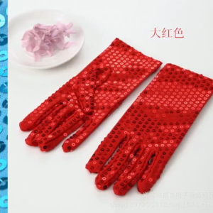 Sequin Gloves Adult Stage Dancing Men Women Magic Short Cosplay Costume Accessories Props
