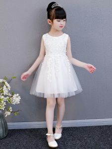 Princess Skirt Childrens White Tulle Dress Summer Performance Dress Puffy Skirts for Girls Elegant Polyester Fiber A-Line Skirt