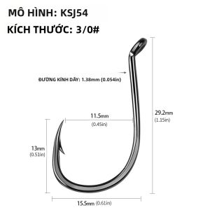 PROBEROS 20 CÁI Móc Câu Cá Bạch Tuộc Bằng Thép Carbon Cao Cấp Có Gai Đơn Để Câu Cá - Phụ Kiện Câu Cá Bền Bỉ