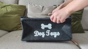 Felt pet toy box dog toy box storage basket box - perfect for organizing pets