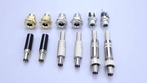 YanXi Gold Plated DC Jack 5.5X2.1mm / 5.5 X 2.5mm DC Power Plug DIY Soldering Socket Metal Connector Adapter With Thread Lock