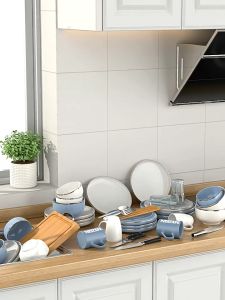 Kitchen Drying Dish rack Double Layer Dish Drainer with Utensil Holder Drainboard for Kitchen Counter with Cutlery Holder Dish Drainer Dish Rack