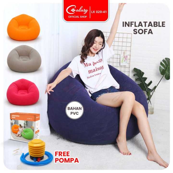 Sofa Angin Beanbag Squishy Jumbo Inflatable Sofa Tiup Angin Lazy