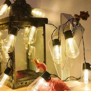 S14/G50 Đèn dây năng lượng mặt trời ngoài trời dây đèn LED 2/8 đèn cổ tích chế độ thích hợp cho sân hành lang đèn trang trí tiệc cưới Giáng sinh