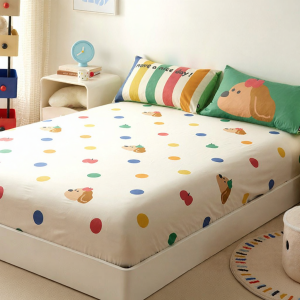 DOHIA | Cartoon Cotton Fitted Sheet Bed Cover for Kids