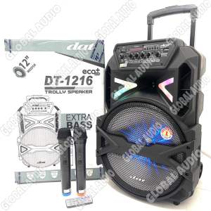 Speaker Portable DAT DT 1216 12inch 2bh Mic Wireless Plus Stand Free Busa & Ring Portable Dat Dt1216 DT1216 ( Bisa COD )