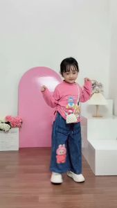 Stelan Baju Dan Celana Anak Perempuan Usia 3 Sampai 8 Tahun