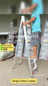 Aluminium 4/5/6 Steps Single Sided Ladder Tangga 楼梯 4/5/6 Steps
