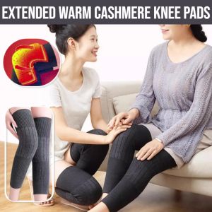 Extended warm cashmere knee pads thickened warm Breathable knee pads Protect old cold legs