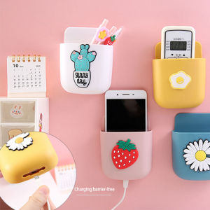 🔥chageey👍 Student Stationery Desktop Storage Box Wall-mounted Storage Box Organizer Cute Cartoon Mobile Phone Storage Box