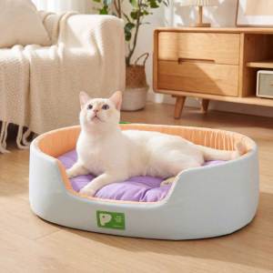 Teekland Cat Bed with Washable Detachable Mat Anti Slip Dog Bed 3D Upright Surrounding Spacious Pet Bed Deep Wrapping Comfort for Cats and Small Dogs up to 22kg All Season