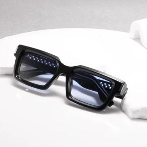 HBK Vintage Vuông Kính Mát Dành Cho Nam Nữ Gradient UV400 Bảo Vệ Thời Trang Thương Hiệu Khung Đảng Du Lịch Phong Cách Đường Phố Kính Mắt