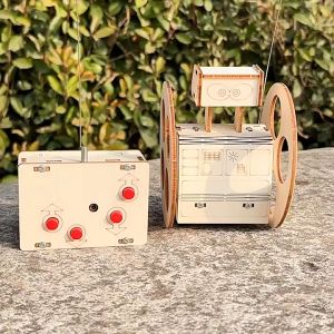 STEM EDUCATION DIY Wireless Control Electronic Robot Scientific Toys Kit Wooden Educational Science Experiment Material