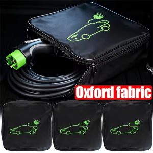 กล่องจัดระเบียบสายตัวโยงรถยนต์ไฟฟ้ากันน้ำกระเป๋าบรรจุเก็บของสายชาร์จ EV แบบพกพา