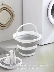 （MY local delivery）Foldable Water Bucket Portable & Durable | 5L/10L Capacity | Collapsible Plastic Bucket for Travel Fishing Car Washing Laundry and Foot Soaking