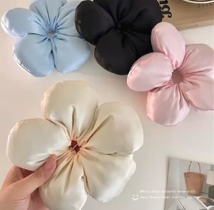 Cột tóc bông hoa lớn Doudou Dây buộc tóc hình hoa Chun cột tóc Dây cột tóc size lớn hoa phồng FQ030